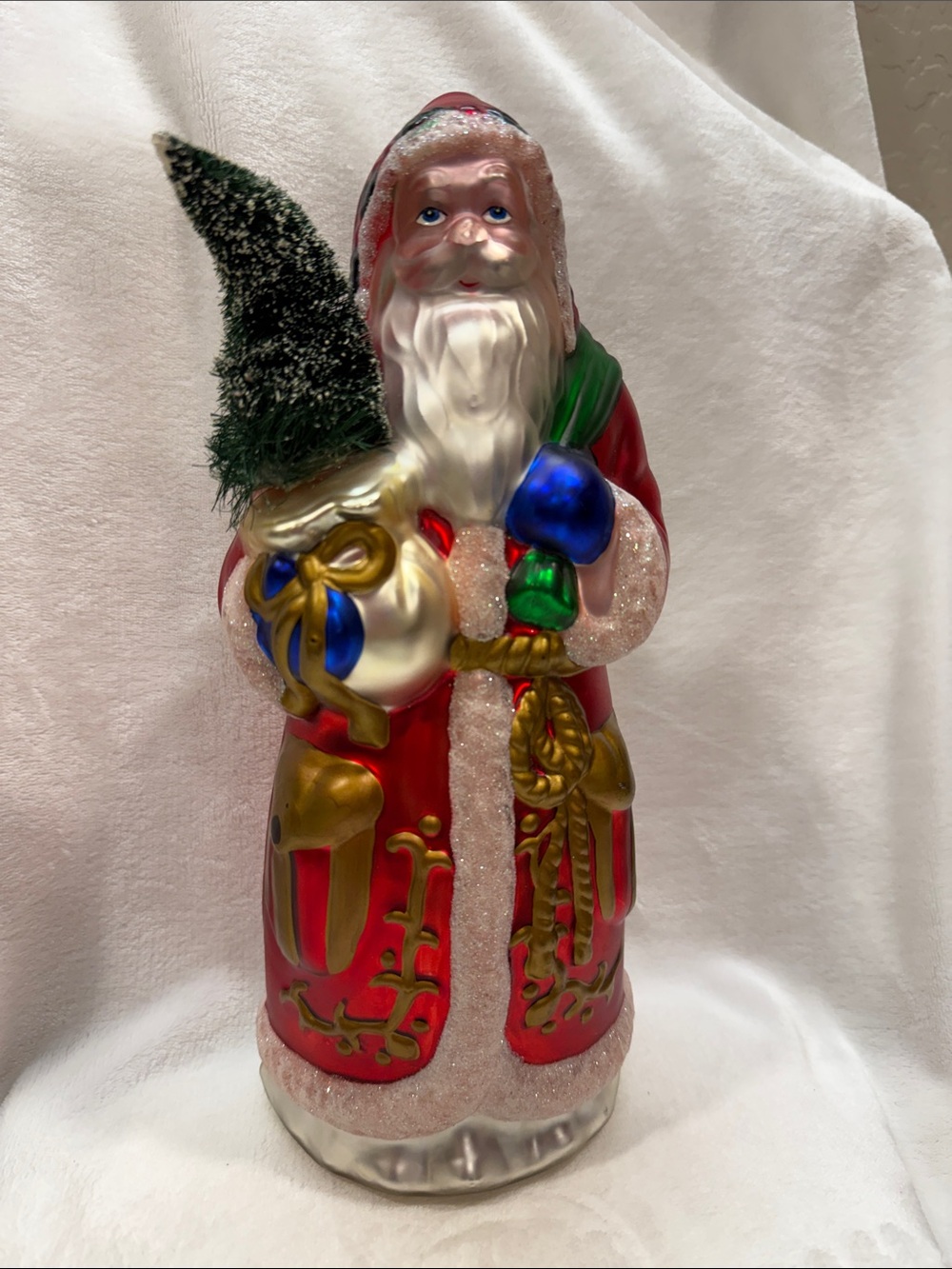 Thomas Pacconi Mercury Glass Santa  Holiday.